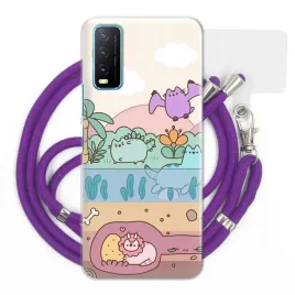 etui-sliwkowy-sznurek-do-vivo-y33s-case-quick-szary-kotek-mix-wzorow