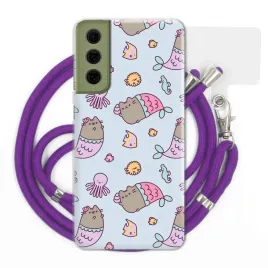 etui-sliwkowy-sznurek-do-samsung-s21-fe-case-quick-cat-szary-kot-wzory