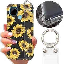 etui-antishock-pasek-do-realme-c21y-kwiaty-wzory