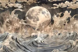 obraz-na-plotnie-do-sypialni-salonu-canvas-japonski-ksiezyc-80x120-cm