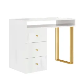 biurko-trzy-szuflady-biale-klara-100cm-zlota-noga-kosmetyczne-do-manicure