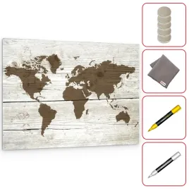 tablica-magnetyczna-obraz-szklany-mapa-jasna-90x60-cm-zestaw-akcesoriow