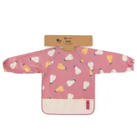 petiteandmars-sliniak-fartuszek-z-dlugimi-rekawkami-rekawkiem-ben-pink-pears