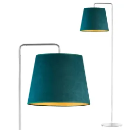 lampa-stojaca-podlogowa-welurowa-abazur-led-e27-zielona-nowoczesna-modna