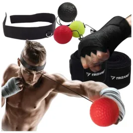 trening-boksu-mma-3x-pilka-refleksowa-reflex-ball-refleksowka-owijki-bandaz