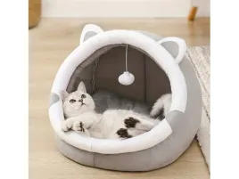 budka-dla-kota-satis-szary-okragly-31-cm-x-30-cm-x-32-cm