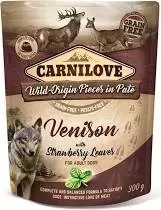 carnilove-dog-pouch-venison-stawberry-leaves-300g
