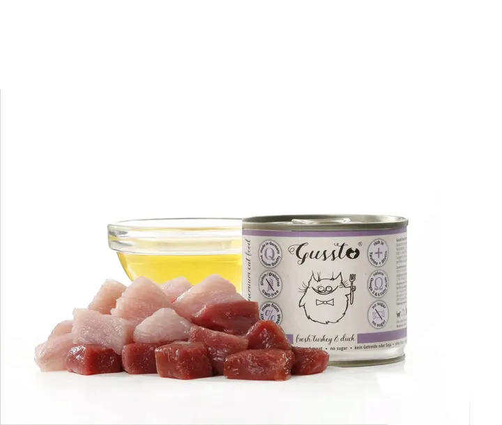 GUSSTO ŚWIEŻY INDYK Z KACZKĄ 6x 200g karma super prem
