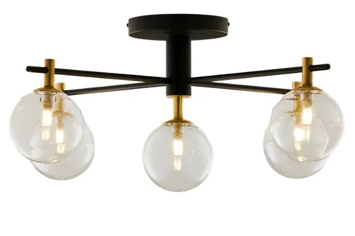 lampa-sufitowa-figaro-czarny-transparentny-szklane-klosze-5xg9-wiszaca-dom-stan-nowy-zasilanie-brak-informacji