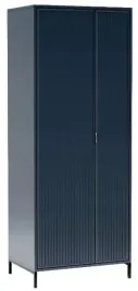 niebieska-szafa-2d-80-cm-indigo-wieszak-polki-ryfle-metalowe-nogi-link