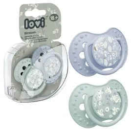 lovi-2x-smoczek-silikonowy-dynamiczny-uspokajajacy-blossom-blue-18m