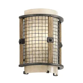 lampa-scienna-kinkiet-rustykalny-szklany-drewniany-druciany-kichler