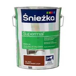 sniezka-supermal-emalia-olejno-ftalowa-10l-orzech-sredni-polysk-ral-8002