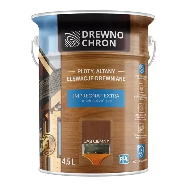 Drewnochron Impregnat Extra powłokotwórczy dąb ciemny - 4,5L