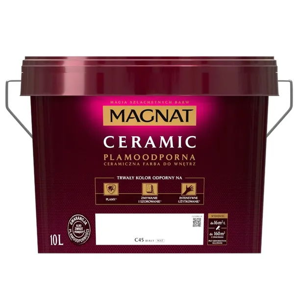 MAGNAT Ceramic 10L Farba ceramiczna do ścian i sufitów BIAŁY C45