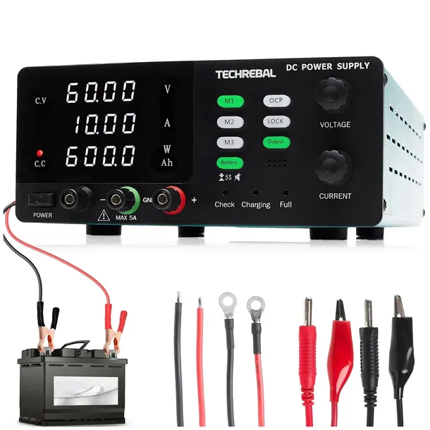 ZASILACZ LABORATORYJNY SERWISOWY TECHREBAL R-SPS6010C 60V 10A ŁADOWANIE AKU