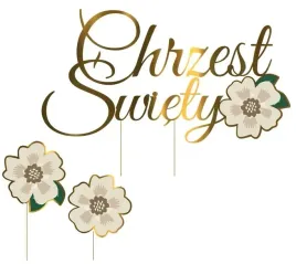 topper-kwiat-na-tort-chrzest-swiety