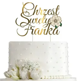 topper-kwiat-na-tort-chrzest-swiety-imie