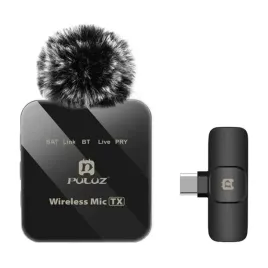 puluz-mikrofon-bezprzewodowy-z-klipsem-pu648b-usb-c-360-enc-10m-2-4ghz