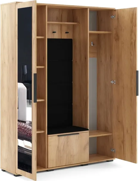 garderoba-laura-panele-120cm-kolor-mebla-czarny-dab-craft-zloty