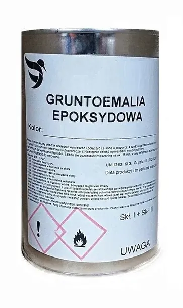 FARBA EPOKSYDOWA OKRĘTOWA 5L BIAŁA + utw (4L+1L)