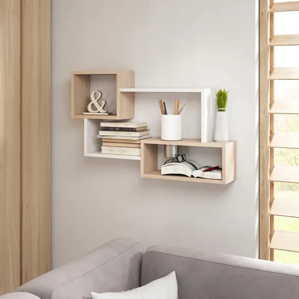 polka-wiszaca-trio-005-bialy-dab-sonoma-material-plyta-laminowana