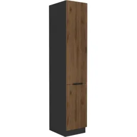 szafka-kuchenna-slupek-monza-40-dk-210-2f-orzech-okapi-czarny-mat