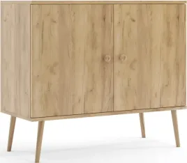 komoda-boho-drewniane-nogi-uchylne-drzwi-dab-craft-zloty