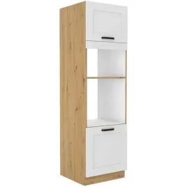 szafka-kuchenna-slupek-luna-60-dpm-210-2f-bialy-mat-dab-artisan