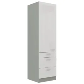 szafka-kuchenna-slupek-bianca-60-dks-210-3s-1f-bialy-polysk-szary-platynowy