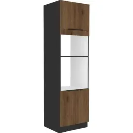 szafka-kuchenna-slupek-monza-60-dpm-210-2f-orzech-okapi-czarny-mat