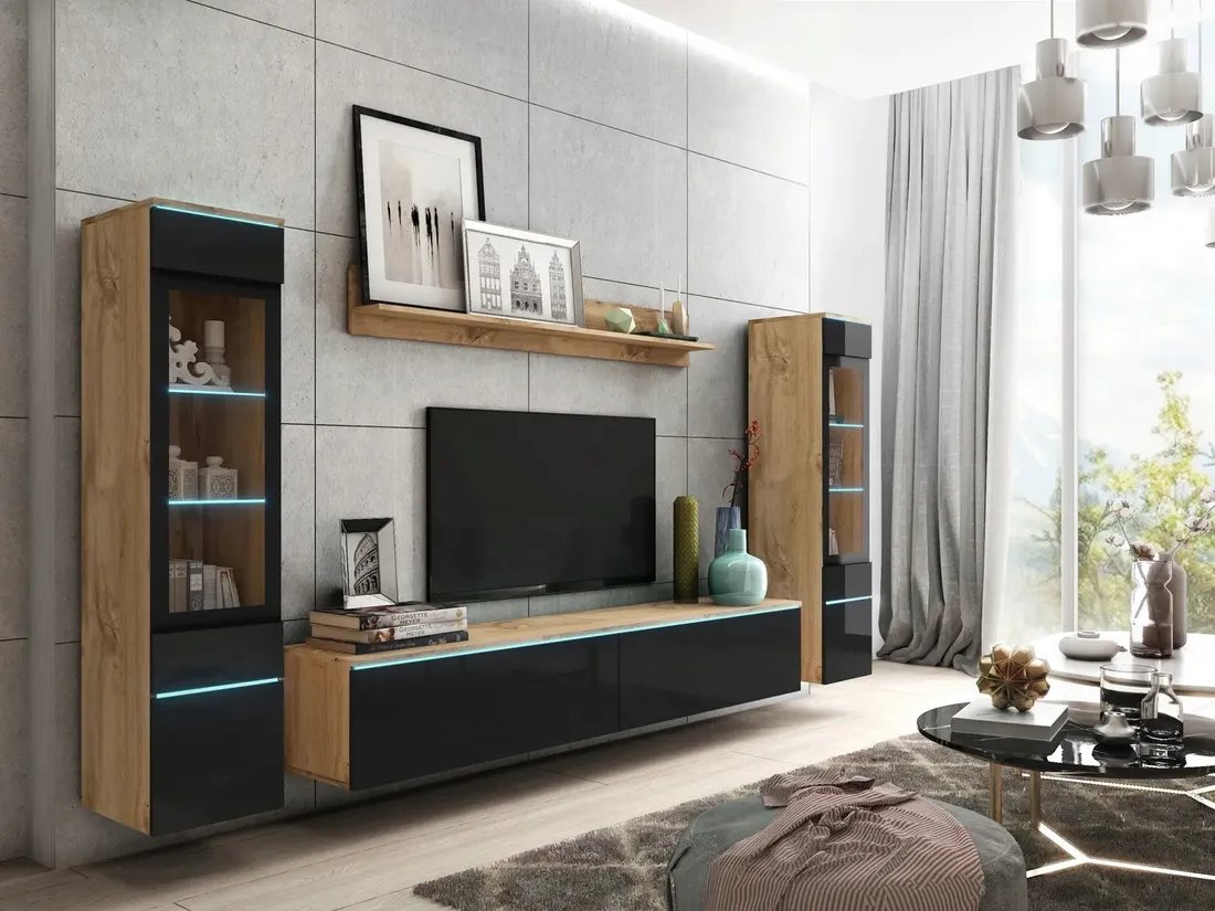 komoda-vera-150-dab-wotan-czarny-polysk-stan-nowy
