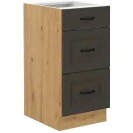 szafka-kuchenna-dolna-stilo-40-d-3s-bb-grafit-mat-dab-artisan