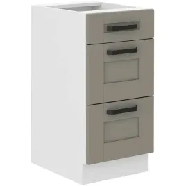 szafka-kuchenna-dolna-luna-40-d-3s-bb-clay-grey-bialy-mat