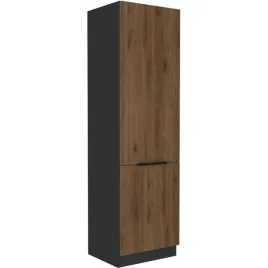 szafka-kuchenna-slupek-monza-60-lo-210-2f-orzech-okapi-czarny-mat