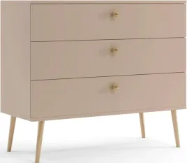 komoda-boho-drewniane-nogi-trzy-szuflady-macchiato