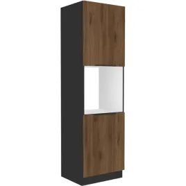 szafka-kuchenna-slupek-monza-60-dp-210-2f-orzech-okapi-czarny-mat