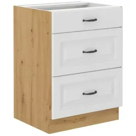 szafka-kuchenna-dolna-stilo-60-d-3s-bb-bialy-mat-dab-artisan