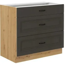 szafka-kuchenna-dolna-stilo-80-d-3s-bb-grafit-mat-dab-artisan