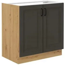szafka-kuchenna-dolna-stilo-80-zl-2f-bb-grafit-mat-dab-artisan