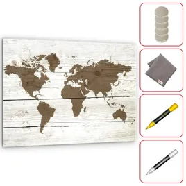 tablica-magnetyczna-obraz-szklany-mapa-jasna-60x40cm-zestaw-akcesoriow