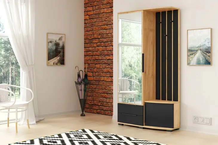 garderoba-loft-panele-100cm-lustro-prawa-kolor-mebla-czarny-dab-craft-zloty