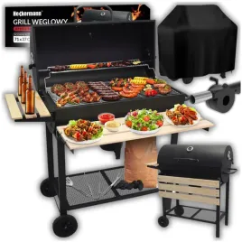 grill-weglowy-ogrodowy-2x-ruszt-chromowany-polki-popielnik-termometr-zestaw