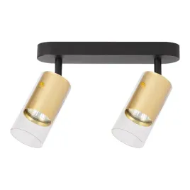 lampa-sufitowa-scienna-zlota-czarna-szklane-tuby-reflektorki-2-pkt-milagro