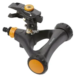 Zdjęcie produktu FISKARS Zraszacz ogrodowy pulsacyjny obrotowy na kółkach metalowy 500m2