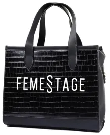 torebka-shopper-femestage-czarna-z-paskiem-a4