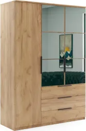 szafa-uchylna-florencja-150-lustro-dab-craft-zloty