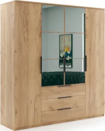 szafa-uchylna-florencja-200-lustro-dab-craft-zloty