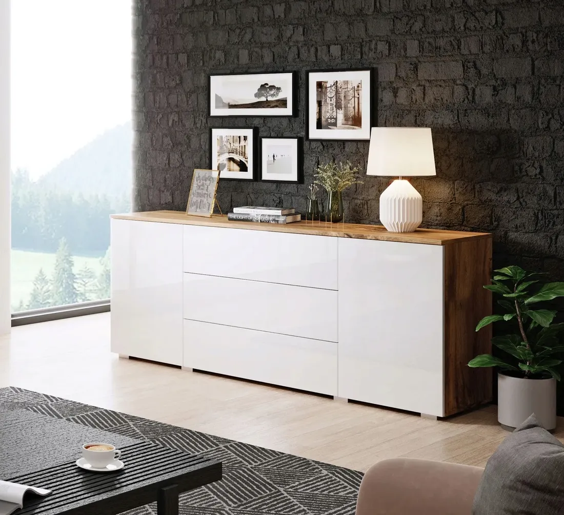 komoda-paris-110-dab-wotan-bialy-polysk-stan-nowy