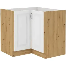 szafa-kuchenna-dolna-narozna-stilo-90x90-dn-2f-bb-bialy-mat-dab-artisan